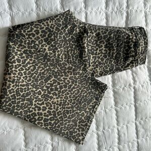 Leopard Print Denim Jeans